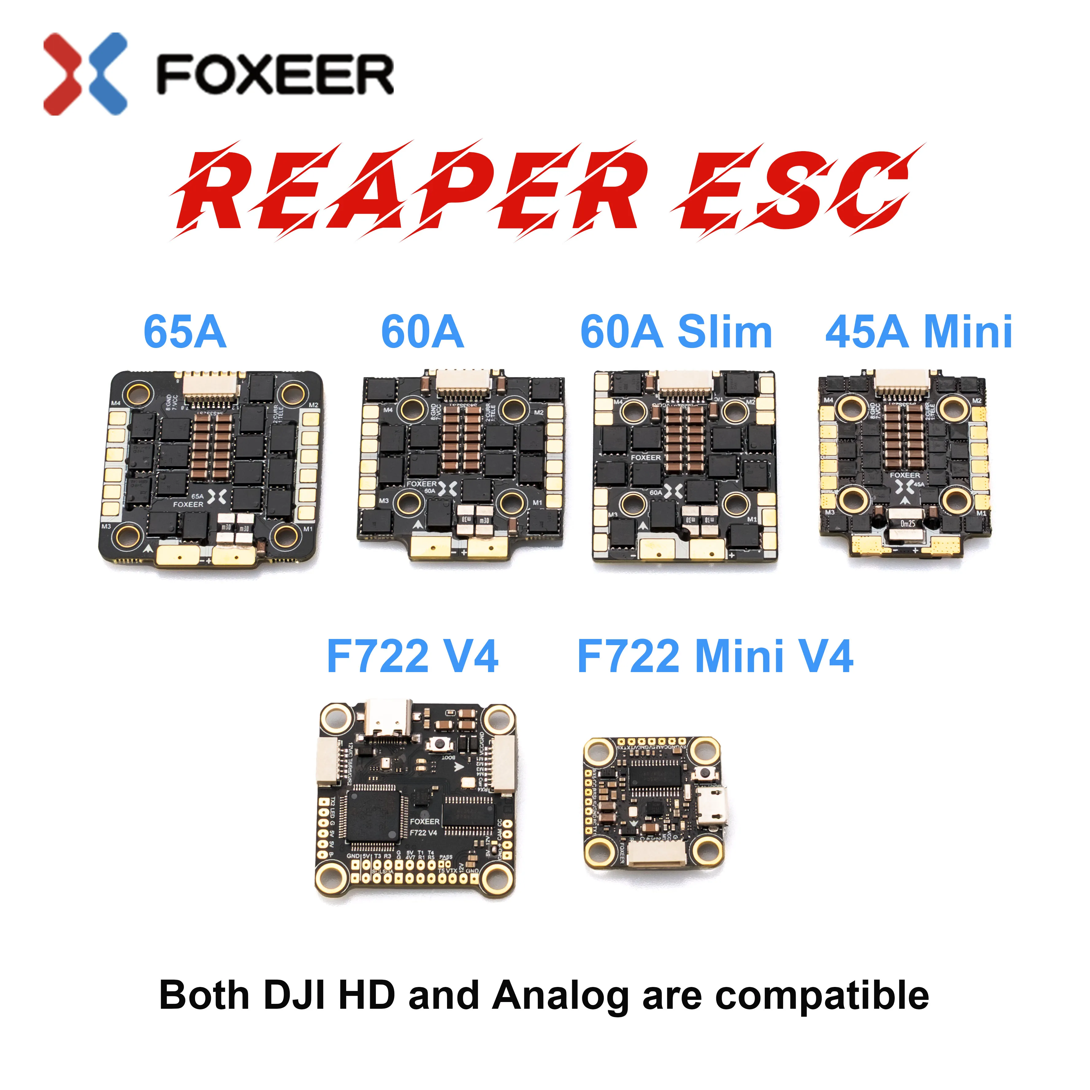 Foxeer Reaper F4 128K 45A 60A  - Foxeer Reaper F4 128K 65A Esc 评论和价格